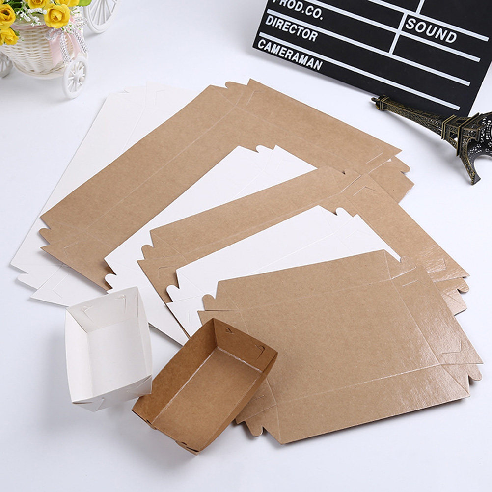 Food Snacks Party - 30Pcs Disposable Boat Shaped Packing Box