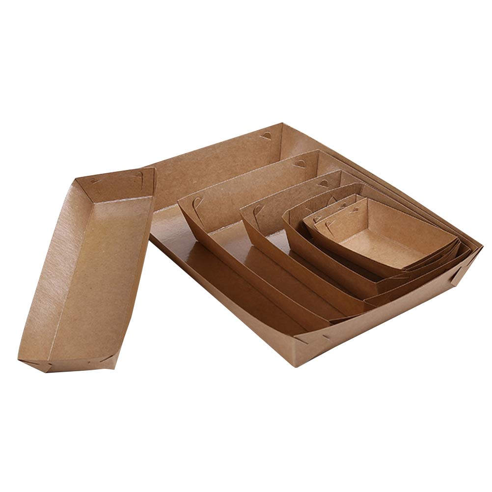 Food Snacks Party - 30Pcs Kraft Paper Disposable Boat Shaped