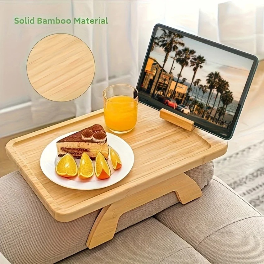 Food Snacks To Eat - Wooden Foldable Tray Lazy Sofa Tray