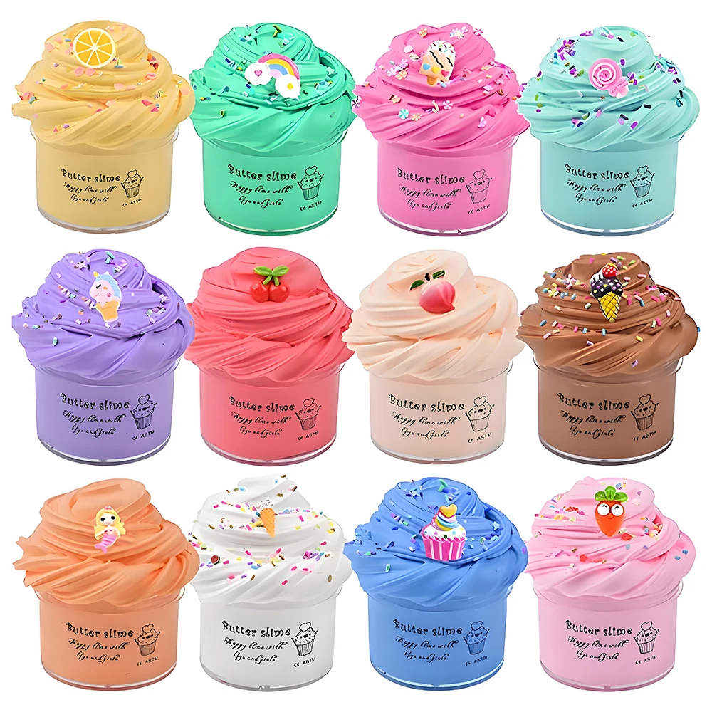 Food Snacks To Eat - 12 piece butter slime set, party