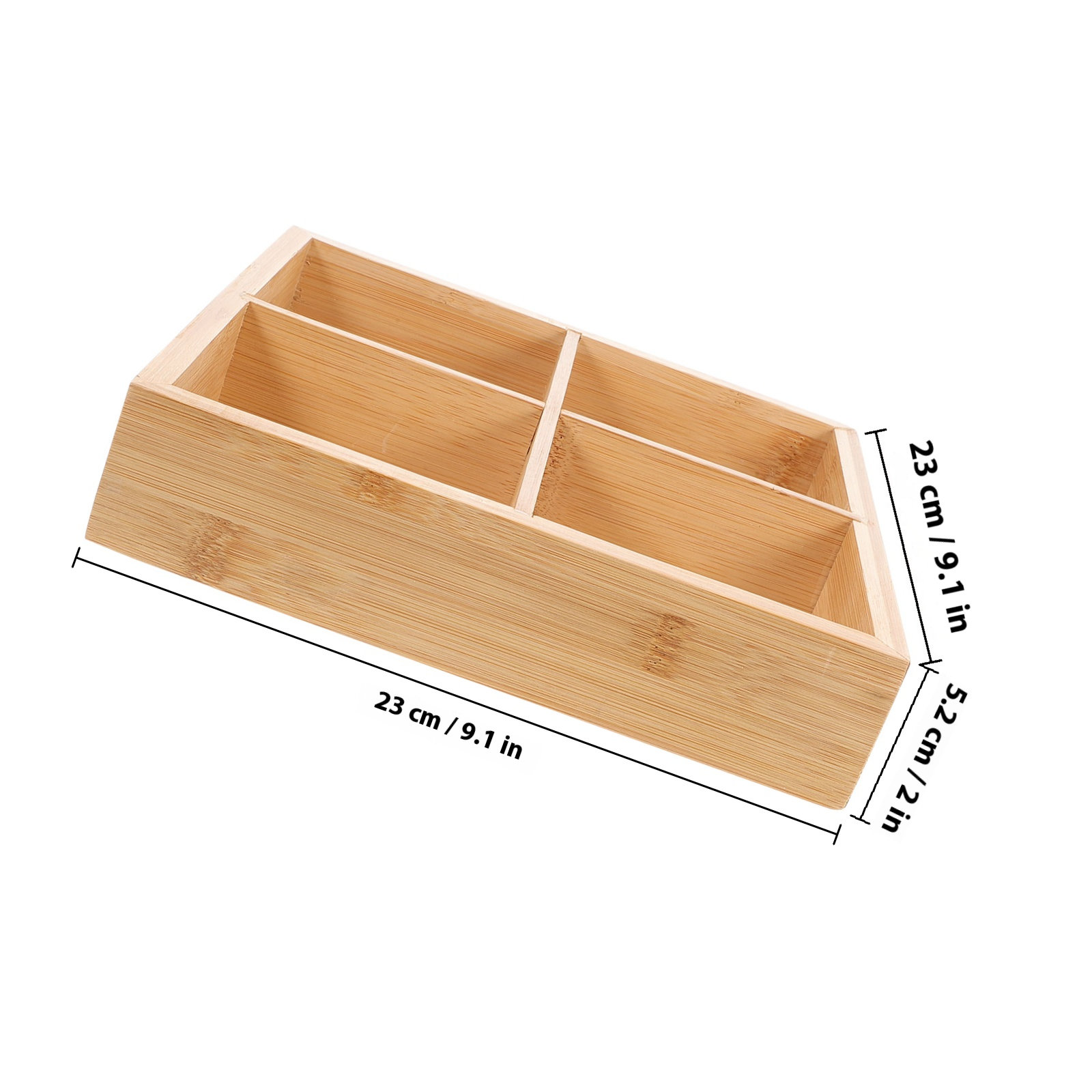 Bamboo Serving Tray with 6 Com - Food Snacks Party recension och pris