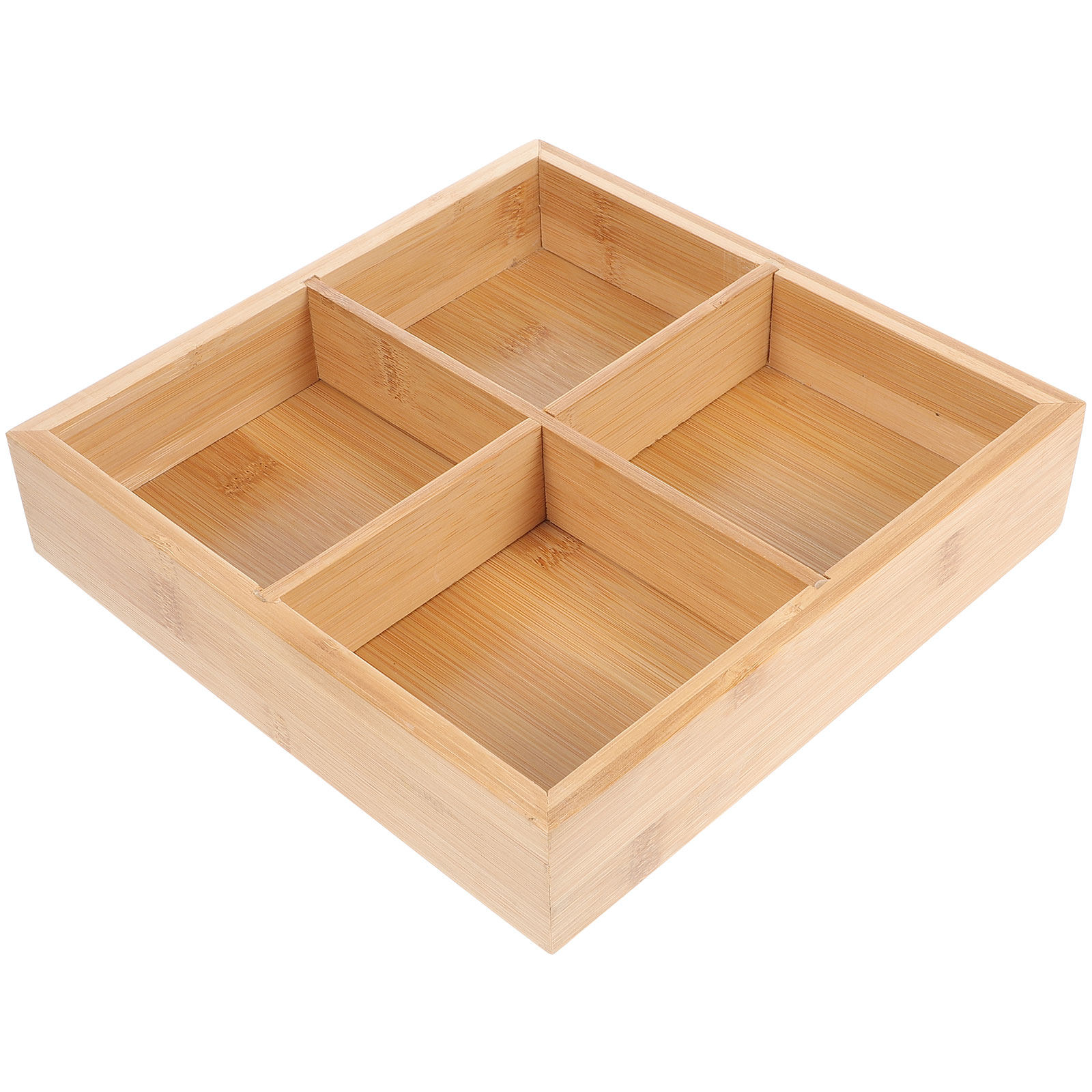 Bamboo Serving Tray with 6 Com - Food Snacks Party recension och pris