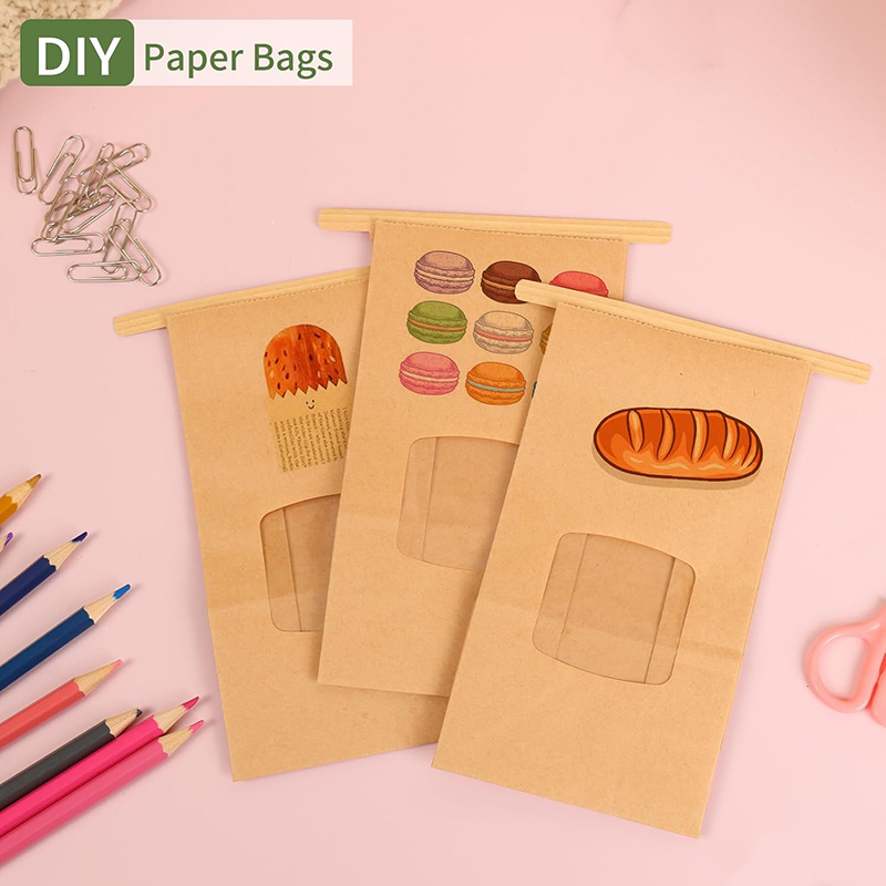 10Pcs Bakery Bags, Window Seal - Food Snacks Party recension och pris