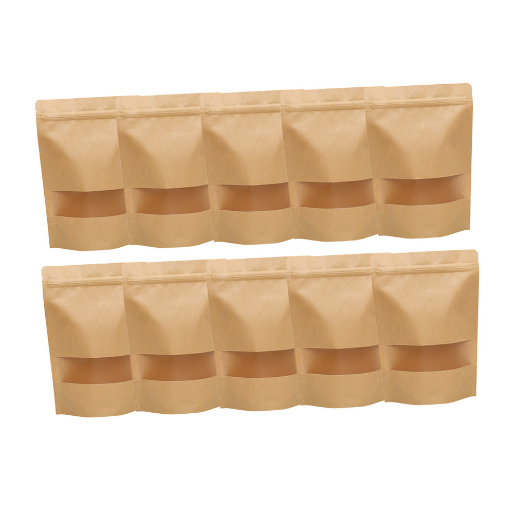 50Pcs Kraft Paper Zipper Seale - Food Snacks In Usa recension och pris