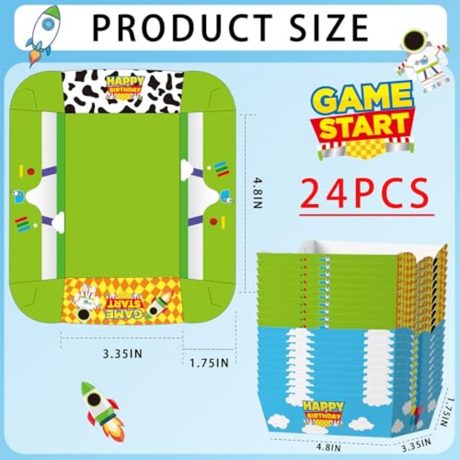 24 Pcs Cartoon Paper Food Tray - Food Snacks Party recension och pris