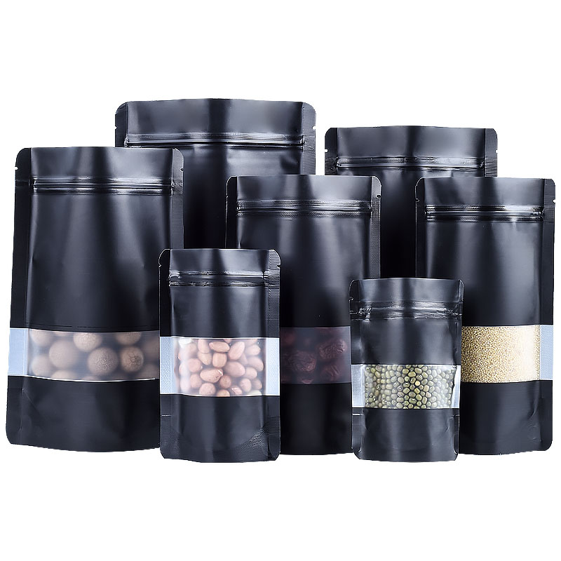 100PCS Stand-up Matte Black Al - Food Snacks Party recension och pris