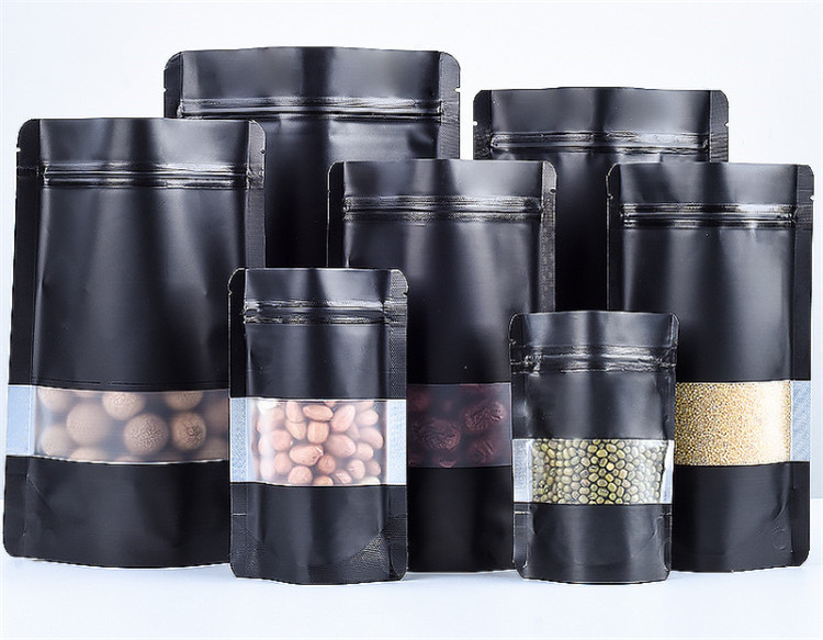 100PCS Stand-up Matte Black Al - Food Snacks Party recension och pris