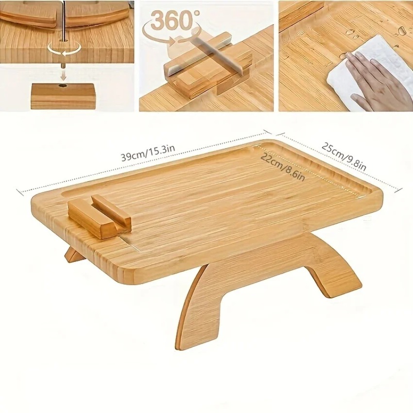 Wooden Foldable Tray Lazy Sofa - Food Snacks To Eat recension och pris