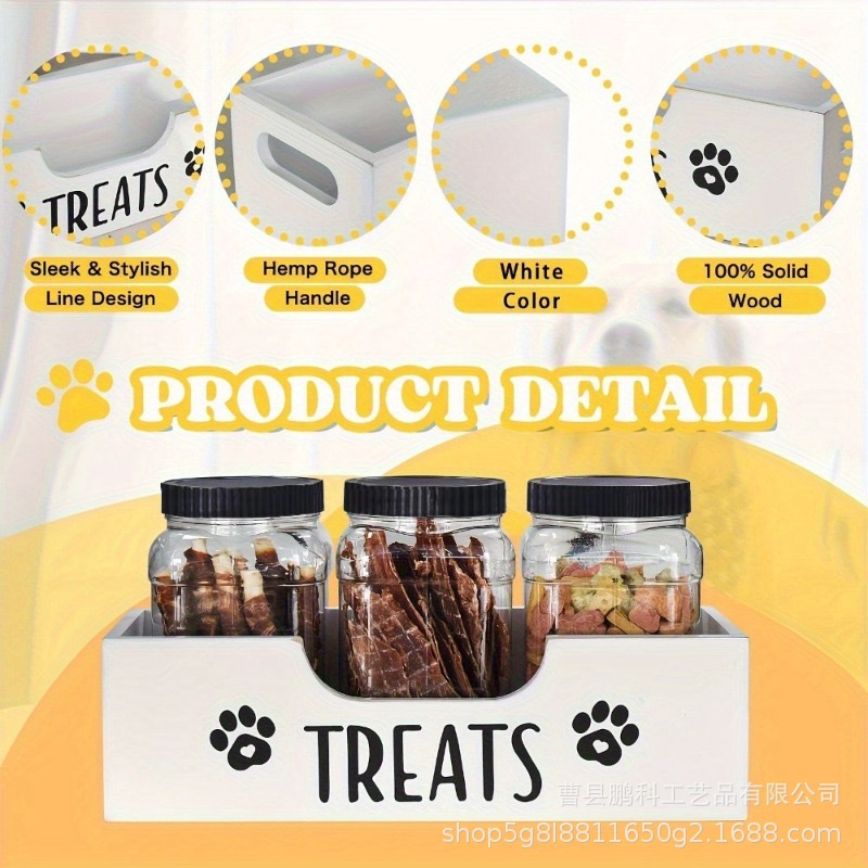 Wooden dog food container stor - Food Snacks Amazon recension och pris