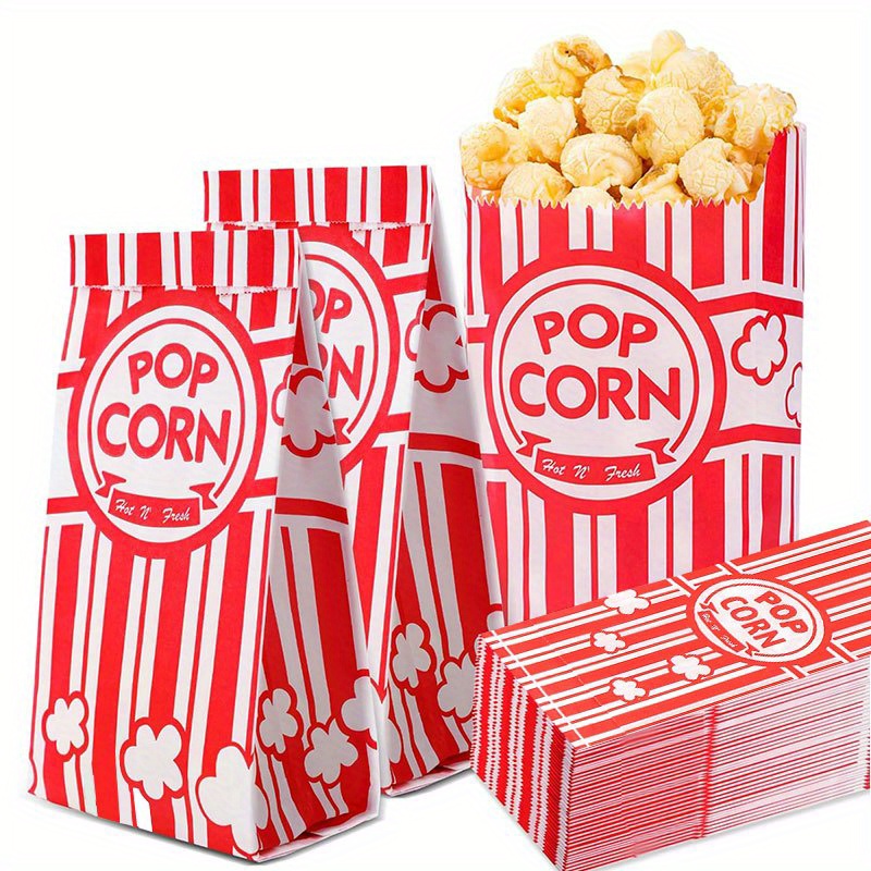 20/50Pcs Popcorn Bags Individu - Food Snacks Party recension och pris