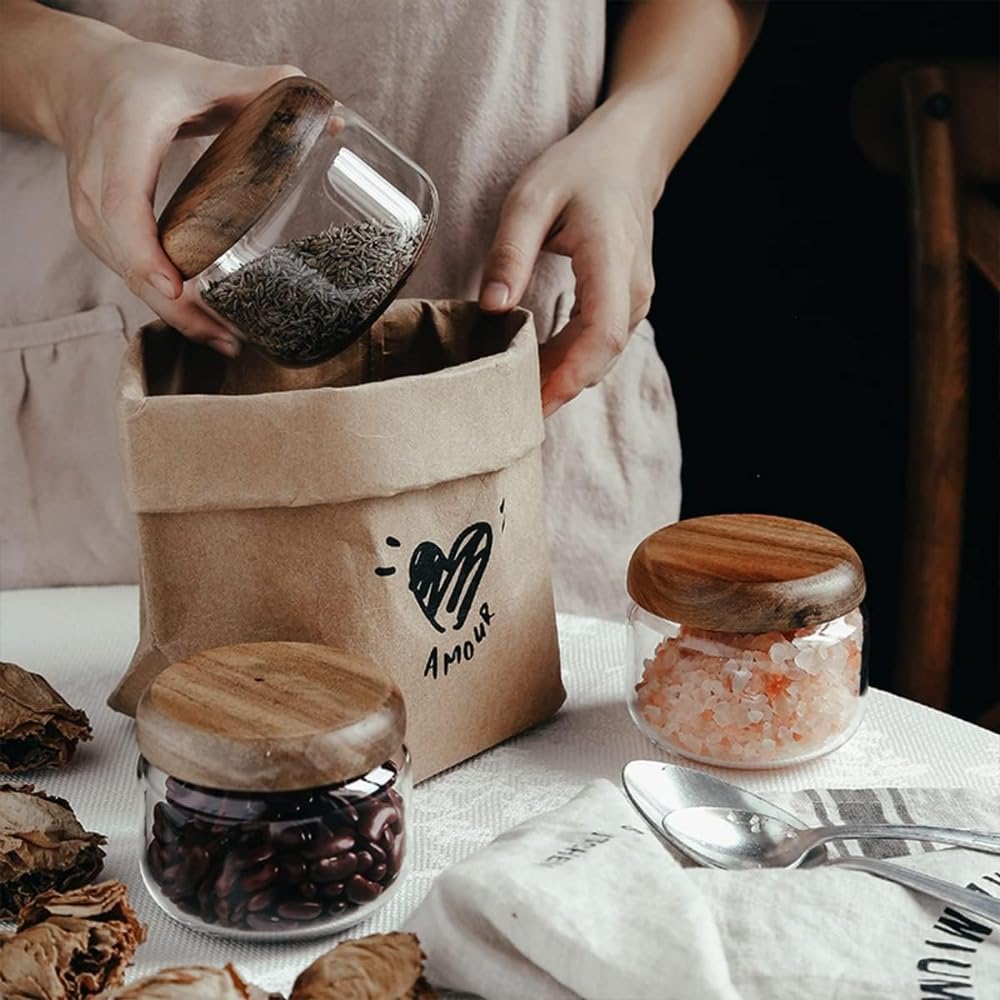 Glass Food  Containers with Wo - Food X recension och pris