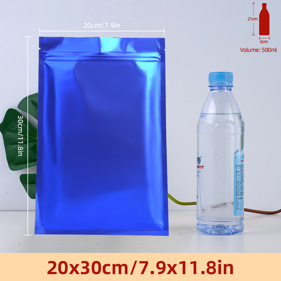 100pcs Matte Blue Foil Zipper  - Food Snacks In Usa recension och pris
