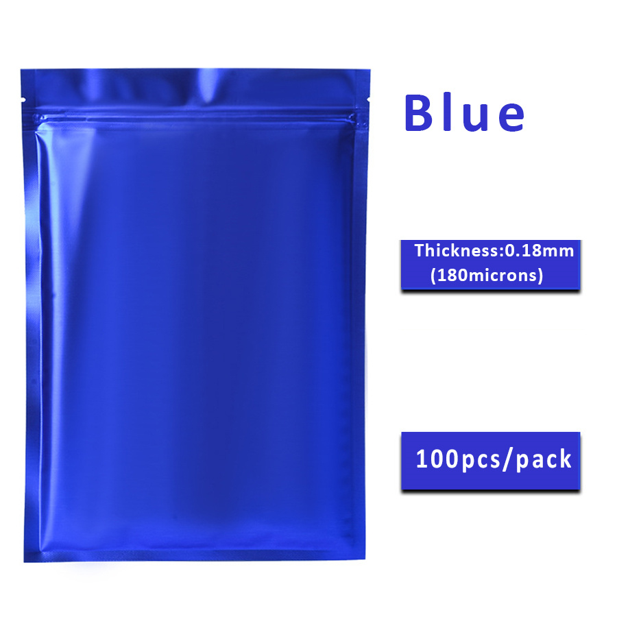 100pcs Matte Blue Foil Zipper  - Food Snacks In Usa recension och pris