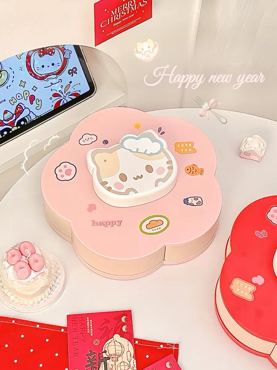 Rotatable Cute Cartoon Divided - Food Snacks To Eat recension och pris